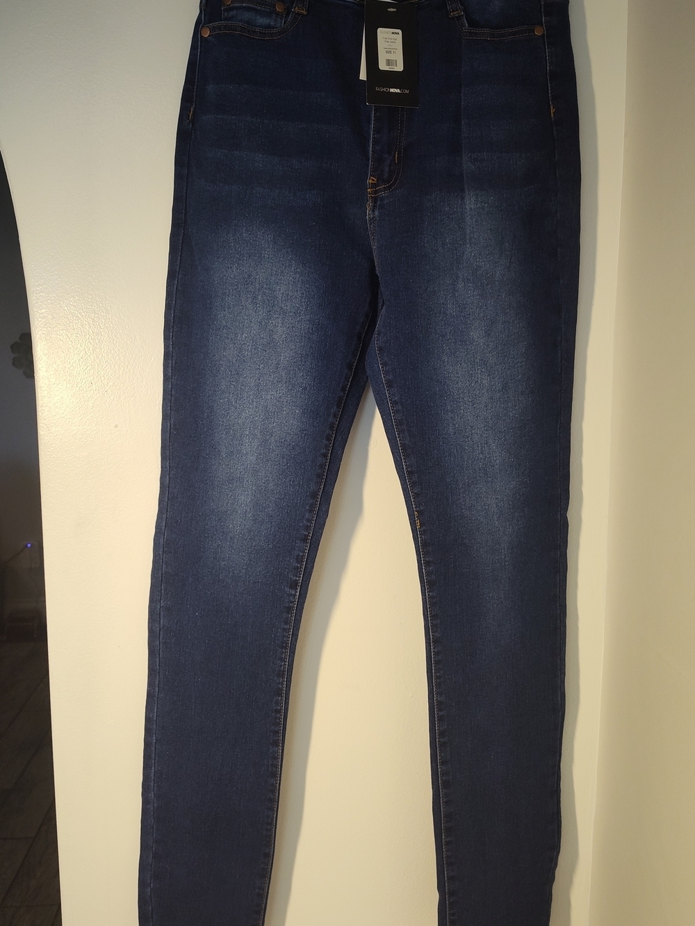 Fashion Nova Dark Blue Skinny Jeans #585